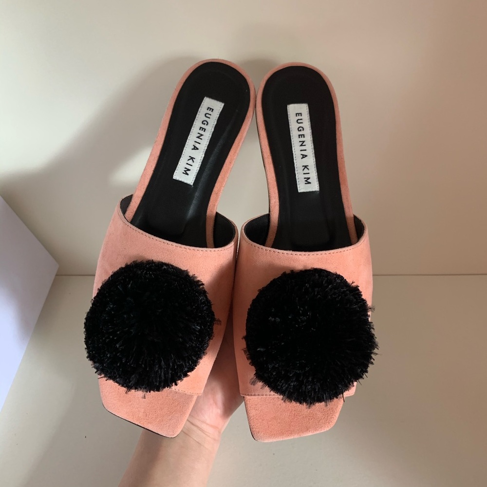Eugenia Kim ostrich feather slides